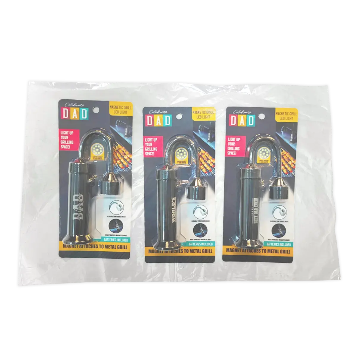 Father's Day Magnetic LED Grill Light - 3 Pieces Per Pack 24816B KIPP BROTHERS