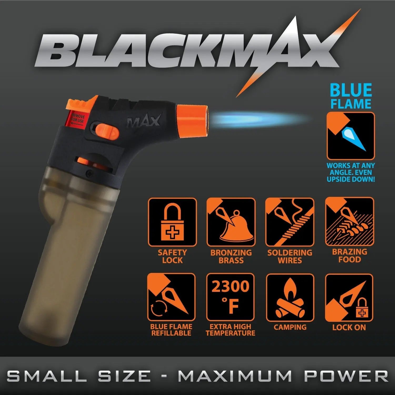 Black Max Torch Lighter - 16 Pieces Per Retail Ready Display 24920 SMOKEZILLA