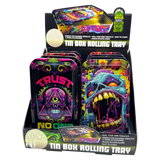 Metal Roll Tray with Storage Box - 8 Pieces Per Retail Ready Display 25021 SMOKEZILLA