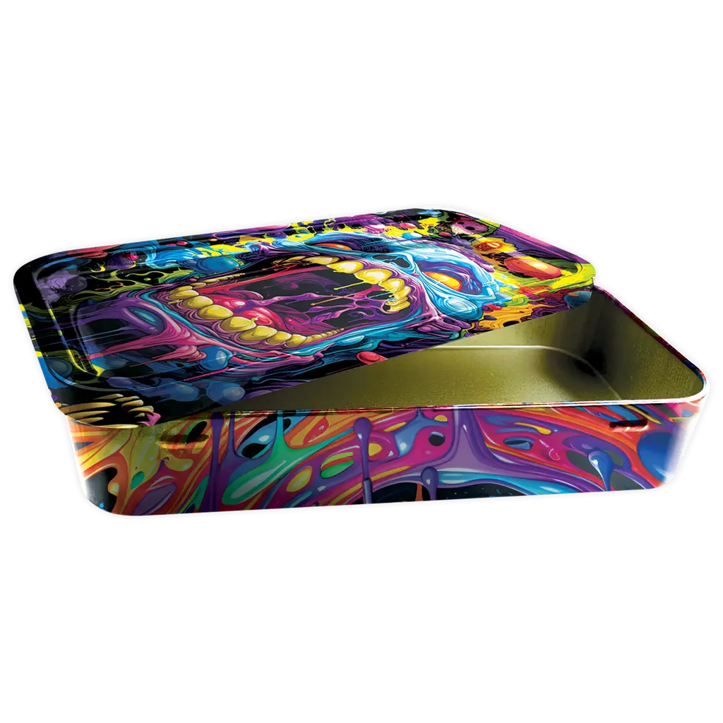 Metal Roll Tray with Storage Box - 8 Pieces Per Retail Ready Display 25021 SMOKEZILLA