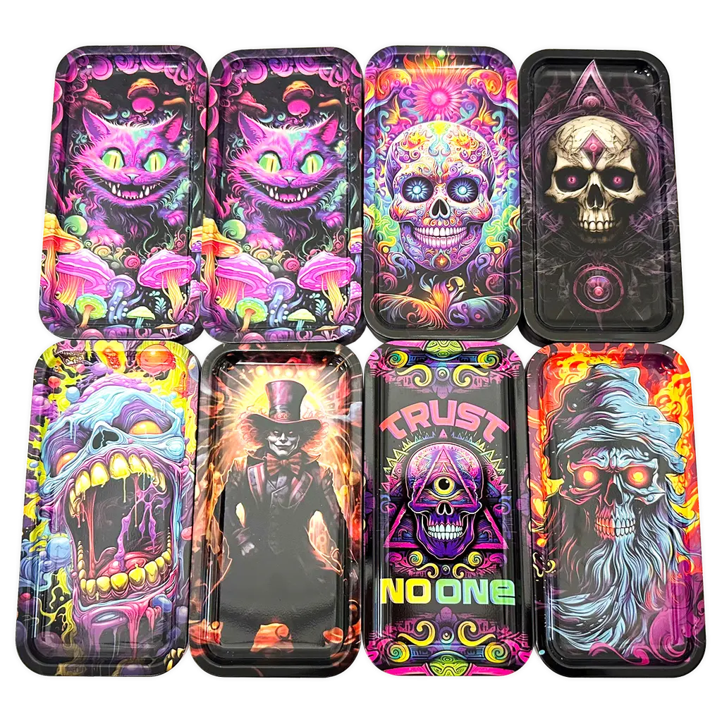 Metal Roll Tray with Storage Box - 8 Pieces Per Retail Ready Display 25021 SMOKEZILLA