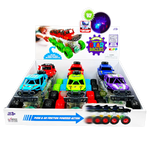 Friction Toy Car Light Up Jumbo Assortment - 6 Pieces Per Display 25030 KIPP BROTHERS