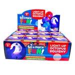 Squish and Squeeze Light-Up Octopus Toy - 12 Pieces Per Retail Ready Display 25035 KIPP BROTHERS