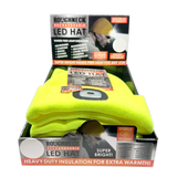 Yellow LED Light Hat 6 Pieces Per Retail Ready Display 25042