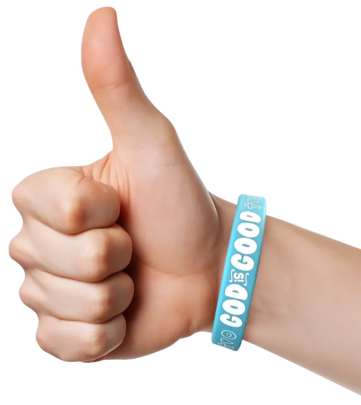 Silicone Wristband God Is Good - 12 Pieces Per Retail Ready Display 25063 KIPP BROTHERS