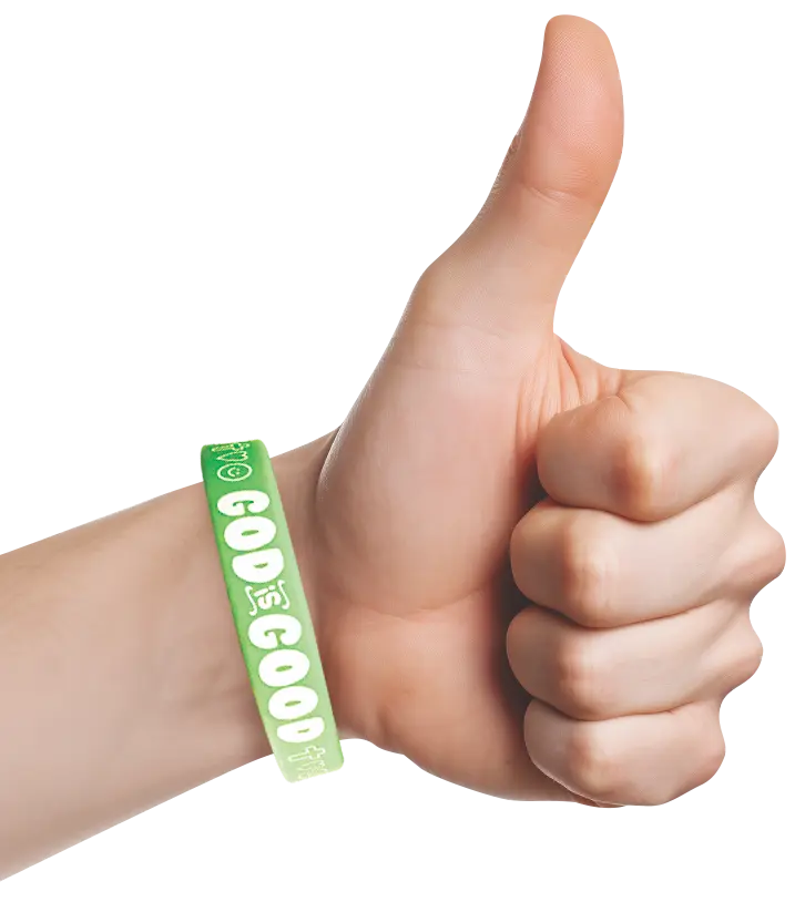 Silicone Wristband God Is Good - 12 Pieces Per Retail Ready Display 25063 KIPP BROTHERS