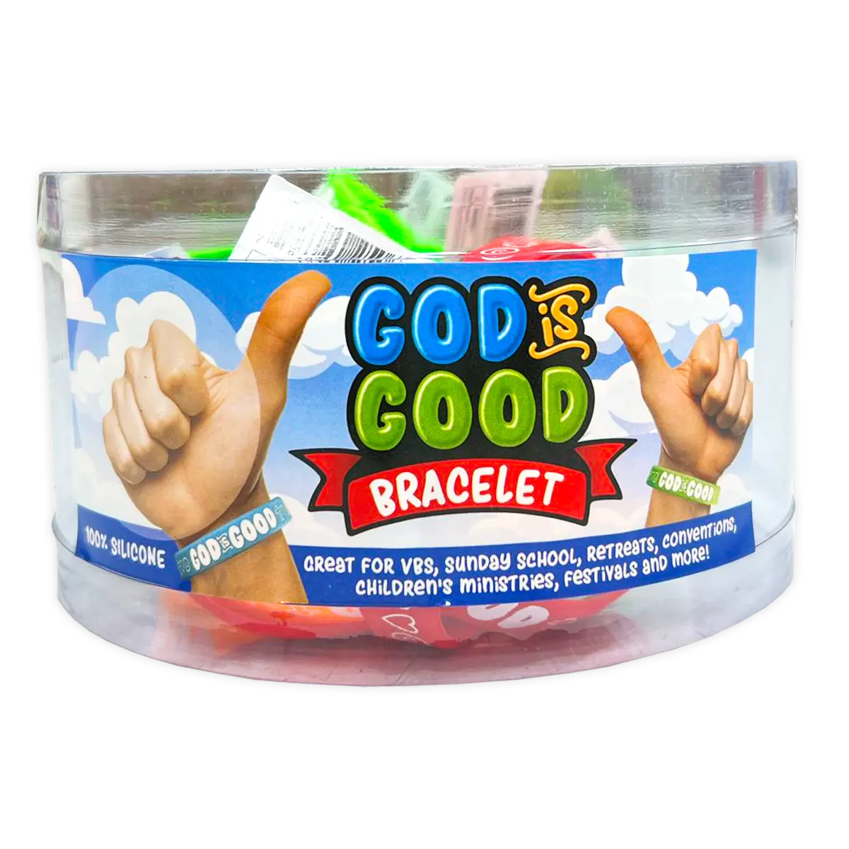 Silicone Wristband God Is Good - 12 Pieces Per Retail Ready Display 25063 KIPP BROTHERS