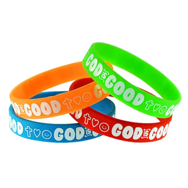Silicone Wristband God Is Good - 12 Pieces Per Retail Ready Display 25063 KIPP BROTHERS