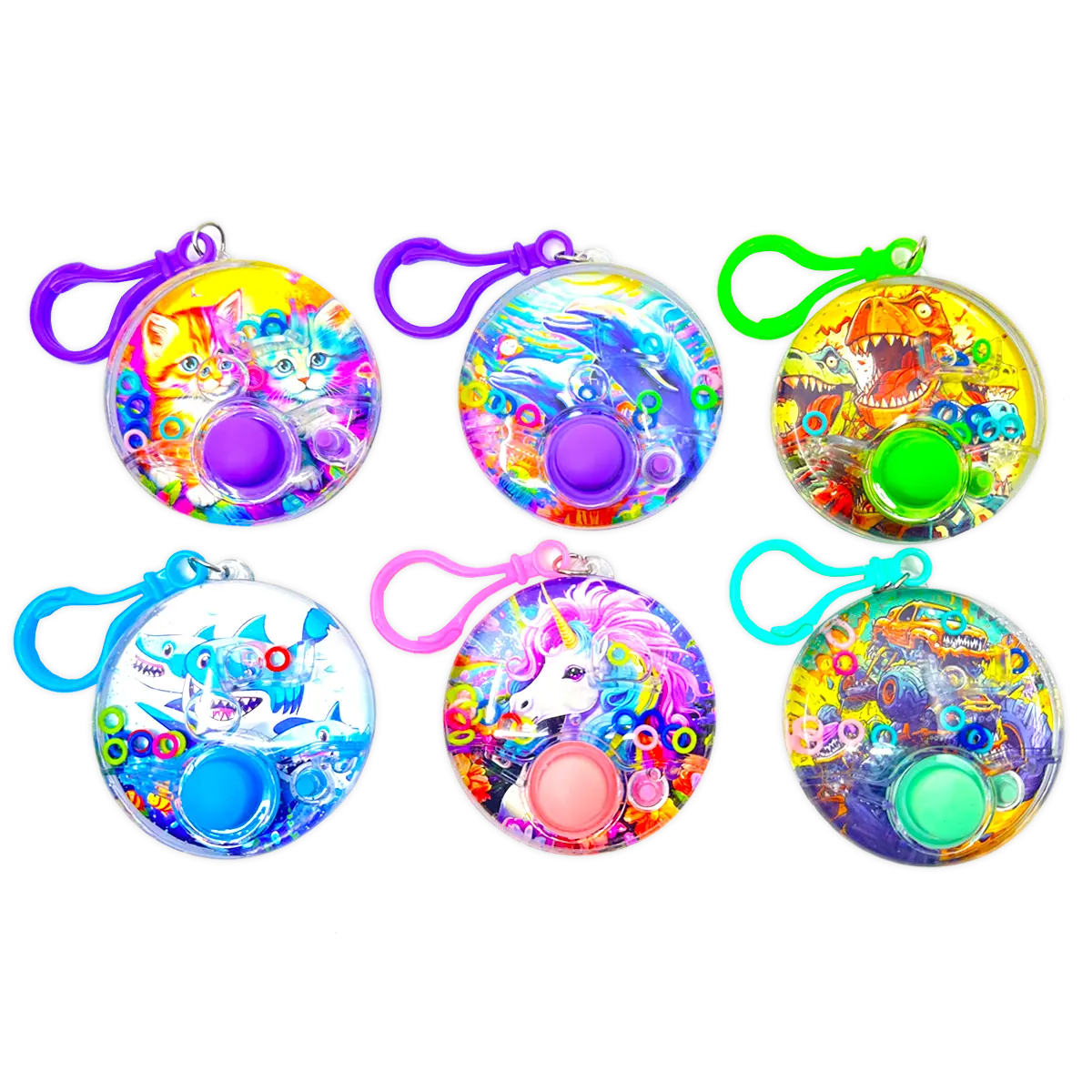 Aqua Ring Water Toss Game Keychain - 12 Pieces Per Retail Ready Display 25068 KIPP BROTHERS