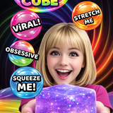 Fun Doh Squish and Squeeze Slow Release Squishy Fun Cube Toy - 12 Pieces Per Retail Ready Display 25082