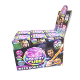 Fun Doh Squish and Squeeze Slow Release Squishy Fun Cube Toy - 12 Pieces Per Retail Ready Display 25082