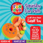Squish and Squeeze Donut Toy - 12 Pieces Per Retail Ready Display 25083 KIPP BROTHERS