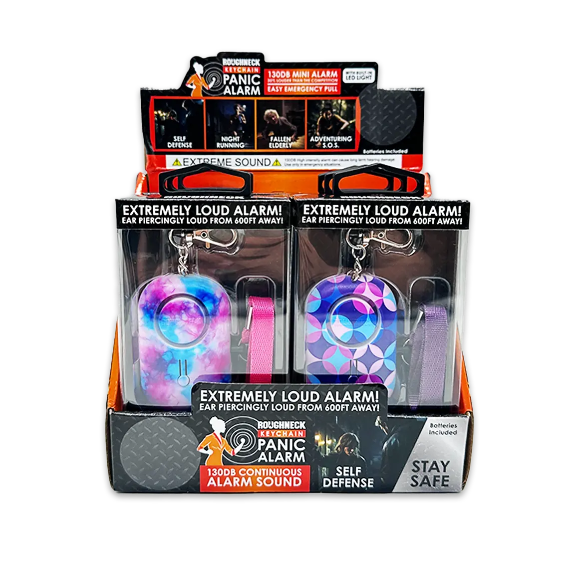 Roughneck Panic Alarm Keychain - 6 Pieces Per Retail Ready Display 25085 ROUGHNECK