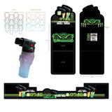 Glow in The Dark Skull Torch Lighter - 12 Pieces Per Retail Ready Display 25093 SMOKEZILLA
