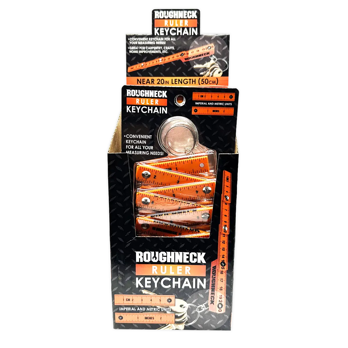 Roughneck Ruler Keychain - 6 Pieces Per Retail Ready Display 25118 ROUGHNECK