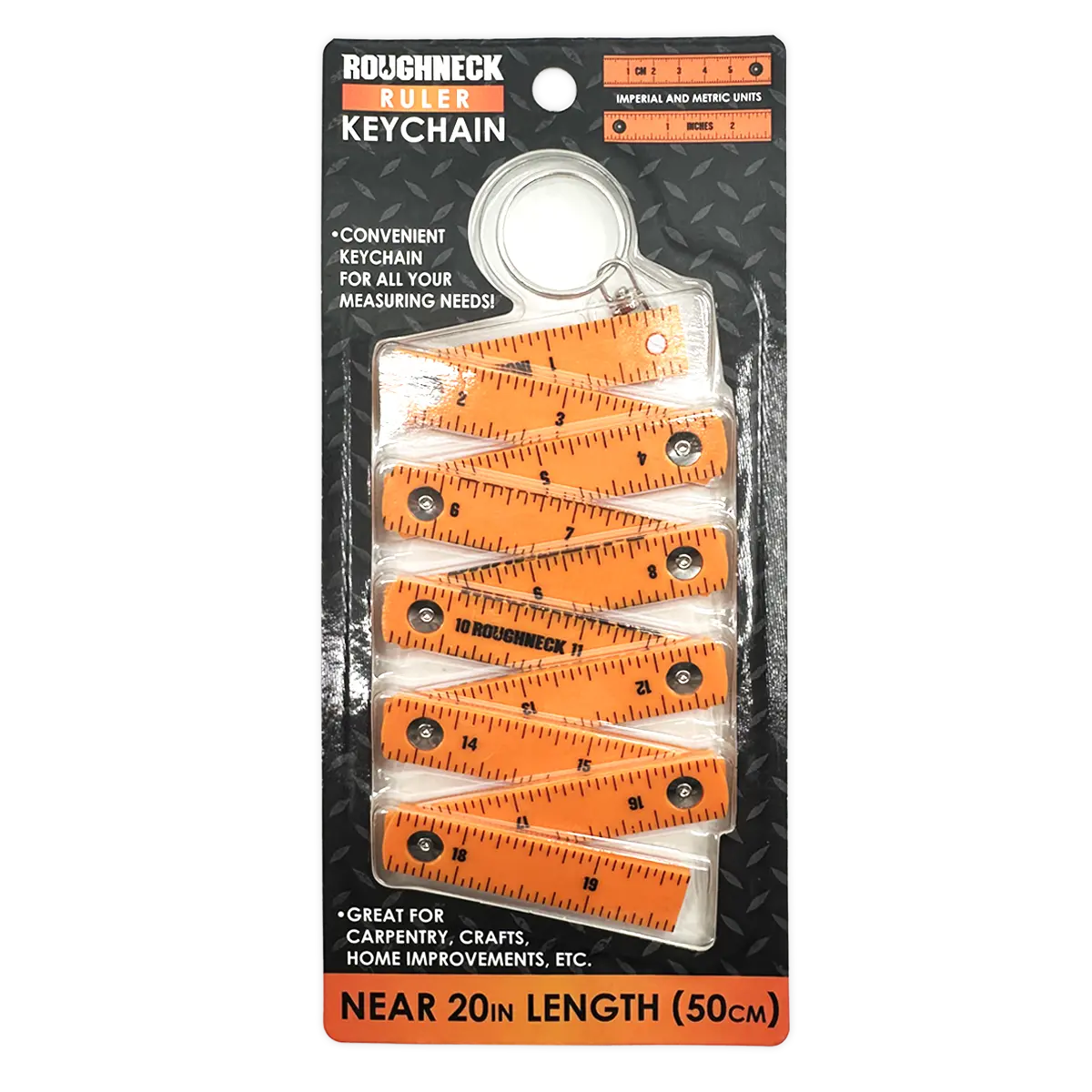 Roughneck Ruler Keychain - 6 Pieces Per Retail Ready Display 25118 ROUGHNECK