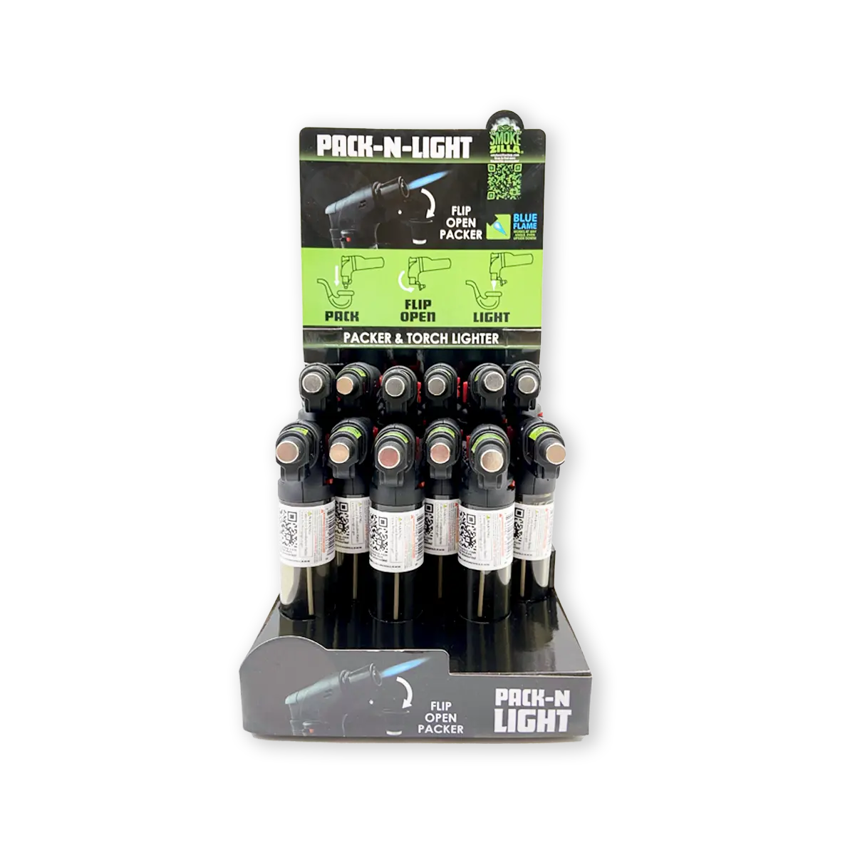 Pack and Light Torch Lighter - 12 Pieces Per Retail Ready Display 25120 SMOKEZILLA