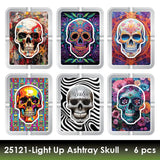 Light-Up Skull Glass Ashtray - 6 Per Retail Ready Display 25121 SMOKEZILLA