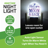 Light Sensor Night Light AC Wall - 6 Pieces Per Retail Ready Display 25122