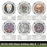 Glow in The Dark Glass Ashtray - 6 Pieces Per Retail Ready Display 25135 SMOKEZILLA