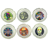 Glow in The Dark Glass Ashtray - 6 Pieces Per Retail Ready Display 25135