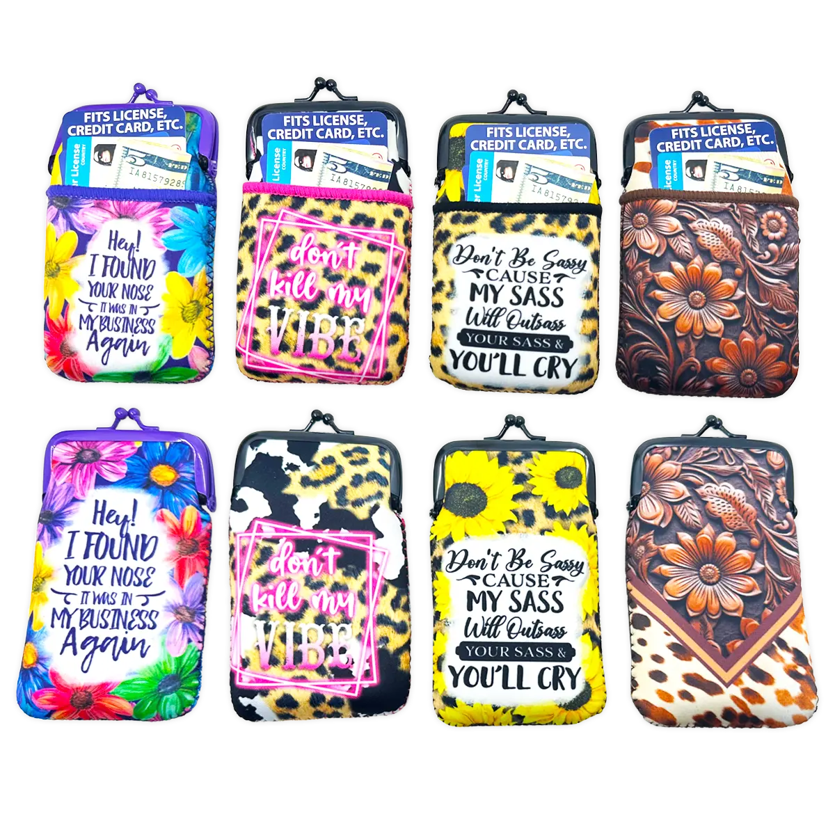 Neoprene Cigarette Pouch with Pocket - 8 Pieces Per Retail Ready Display 25138 SMOKEZILLA