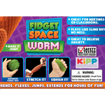 Fidget Space Worm Toy - 12 Pieces Per Retail Ready Display 25246 KIPP BROTHERS
