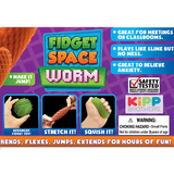 Fidget Space Worm Toy - 12 Pieces Per Retail Ready Display 25246 KIPP BROTHERS