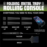 Folding Metal Tray Rolling Console - 6 Pieces Per Retail Ready Display 25267