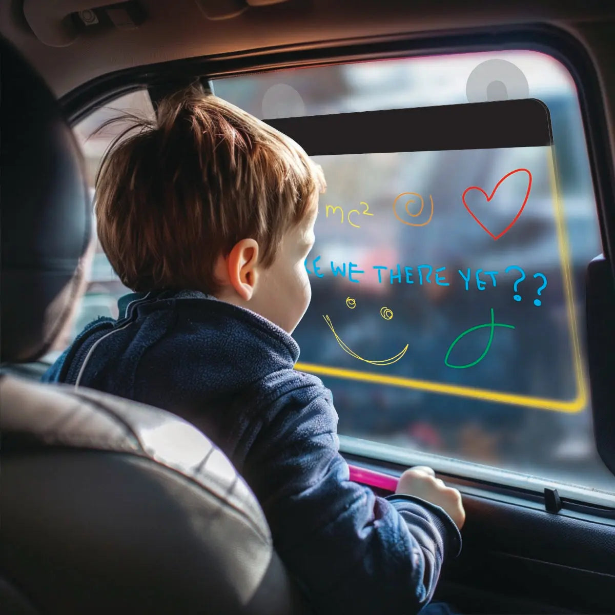 Dry Erase Window Glow Board with Markers - 6 Pieces Per Retail Ready Display 25274 CAR VIBEZ