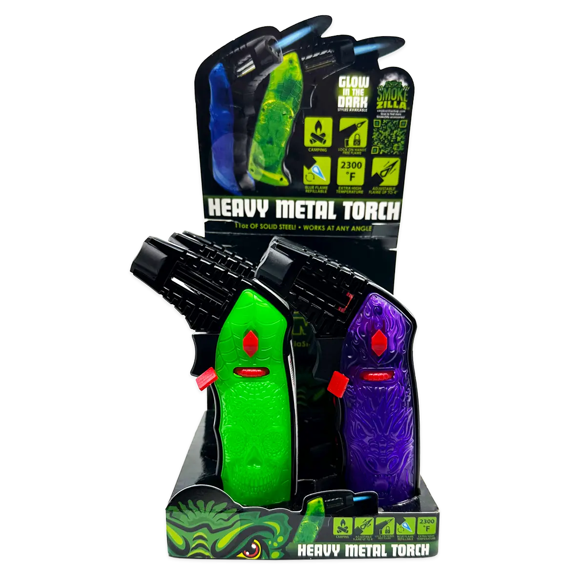 XXL Torch Lighter With Transparent Handle - 6 Pieces Per Retail Ready Display 25277 SMOKEZILLA