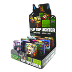 Metal Flip Top Lighter - 12 Pieces Per Retail Ready Display 25281 - NOVELTY INC WHOLESALE