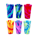 Roughneck Silicone Cup 16oz +Lid 6 Pieces Per Retail Ready Display 25292 ROUGHNECK