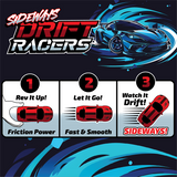Sideways Drift Racers - 12 Pieces Per Retail Ready Display 25301