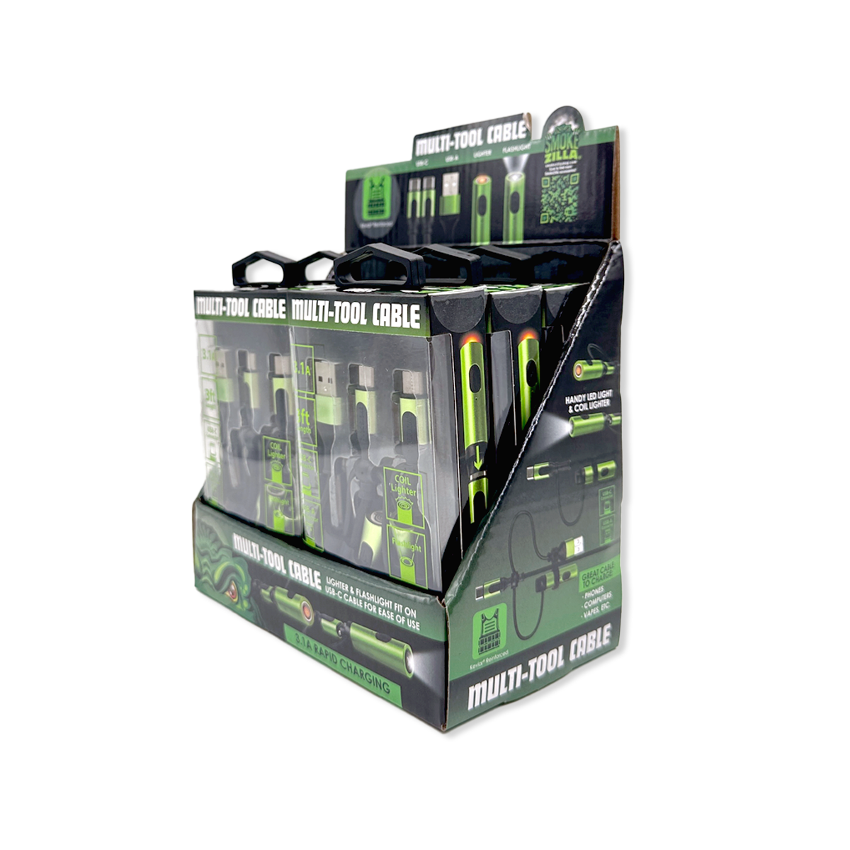 Smokezilla - Smoking Accessories Assortment Floor Display - 138 Pieces Per Retail Ready Display Kit 88620 SMOKEZILLA