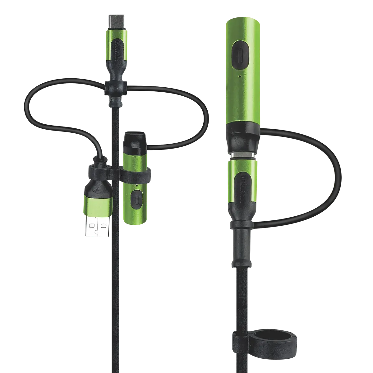 Multi-Tool Charging Cable Coil Lighter Flashlight Dual USB-C Ports with USB to USB-C - 6 Pieces Per Retail Ready Display 25318 SMOKEZILLA