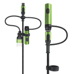 Multi-Tool Charging Cable Coil Lighter Flashlight Dual USB-C Ports with USB to USB-C - 6 Pieces Per Retail Ready Display 25318 SMOKEZILLA