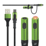 Multi-Tool Charging Cable Coil Lighter Flashlight Dual USB-C Ports with USB to USB-C - 6 Pieces Per Retail Ready Display 25318 SMOKEZILLA