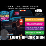 Light-Up Patriotic Parent Suction Cup Mount Car Sign - 6 Pieces Per Retail Ready Display 25319 CAR VIBEZ