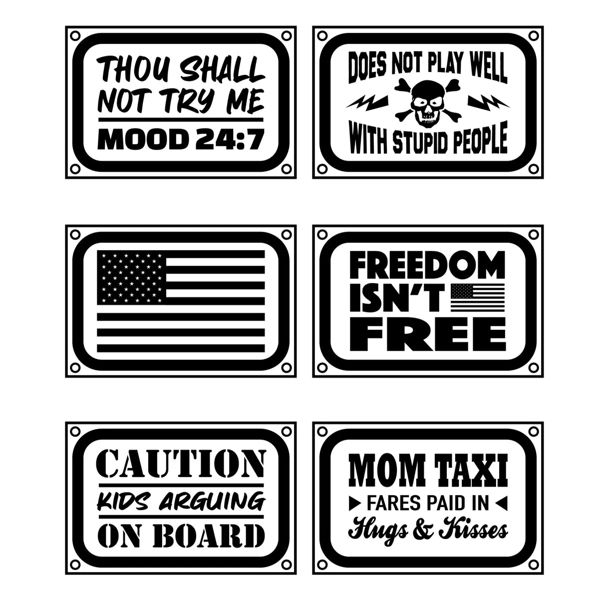 Light-Up Patriotic Parent Suction Cup Mount Car Sign - 6 Pieces Per Retail Ready Display 25319 CAR VIBEZ
