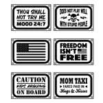 Light-Up Patriotic Parent Suction Cup Mount Car Sign - 6 Pieces Per Retail Ready Display 25319 CAR VIBEZ