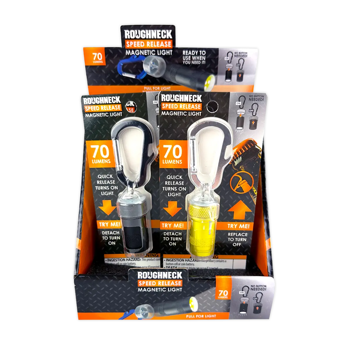 Speed Release Magnetic Light - 6 Pieces Per Retail Ready Display 25323 ROUGHNECK