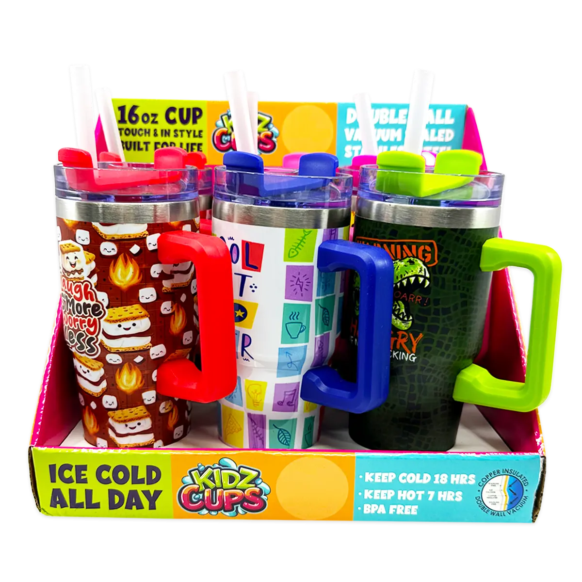 16 oz Insulated Kids Cup - 6 Pieces Per Retail Ready Display 25330 KIPP BROTHERS