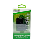 Retractable 30" Charger AC Dual Port USB-C 20 Watts - 6 Pieces Per Retail Ready Display 25383 GADGET GEAR