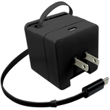Retractable 30" Charger AC Dual Port USB-C 20 Watts - 6 Pieces Per Retail Ready Display 25383 GADGET GEAR