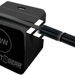 Retractable 30" Charger AC Dual Port USB-C 20 Watts - 6 Pieces Per Retail Ready Display 25383 GADGET GEAR