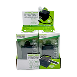 Retractable 30" Charger AC Dual Port USB-C 20 Watts - 6 Pieces Per Retail Ready Display 25383 GADGET GEAR
