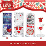 Valentine's Day Glass and Gift Assortment Floor Display - 57 Pieces Per Retail Ready Display 88573