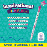 Beaded Inspirational Ink Pen with Charm - 24 Pieces Per Retail Ready Display 25489 NOVELTY INC