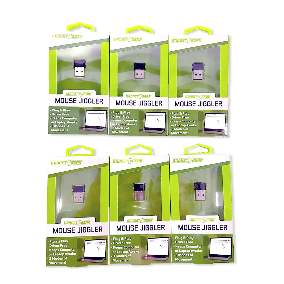 USB-A Mouse Jiggler Screen Motion - 6 Pieces Per Retail Ready Display 25598 GADGET GEAR